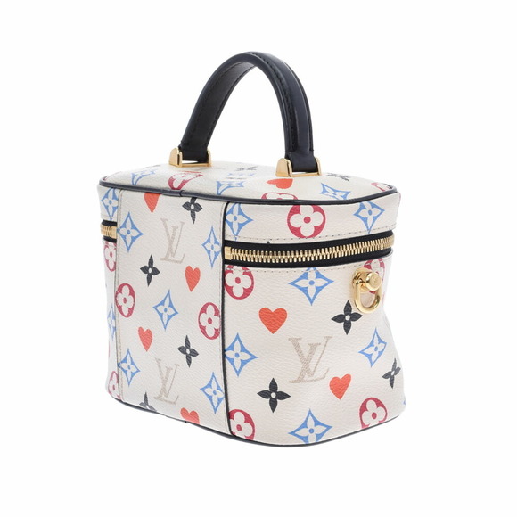 Louis Vuitton Monogram Game On Vanity White Leather Handbag - Picture 2 of 9